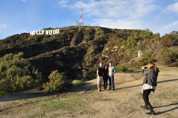 A clássica foto com o Hollywood Sign ao fundo, em Los Angeles, na Califórnia - Estados Unidos